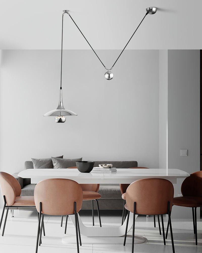 Swing Arm Pendant Light Adjustable Counterweight Dining Ceiling Lamp 4