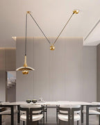 Swing Arm Pendant Light Adjustable Counterweight Dining Ceiling Lamp 5