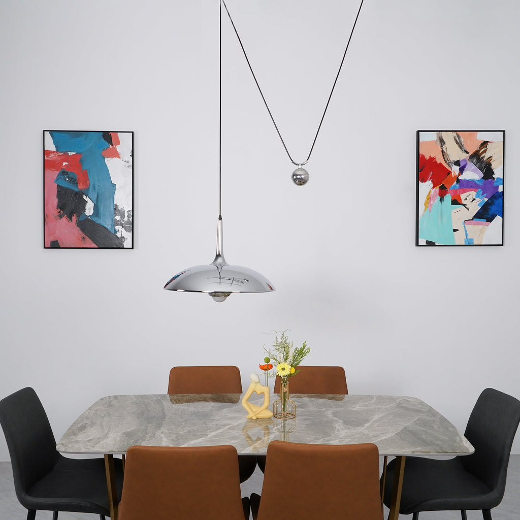 Swing Arm Pendant Light Adjustable Counterweight Dining Ceiling Lamp 7