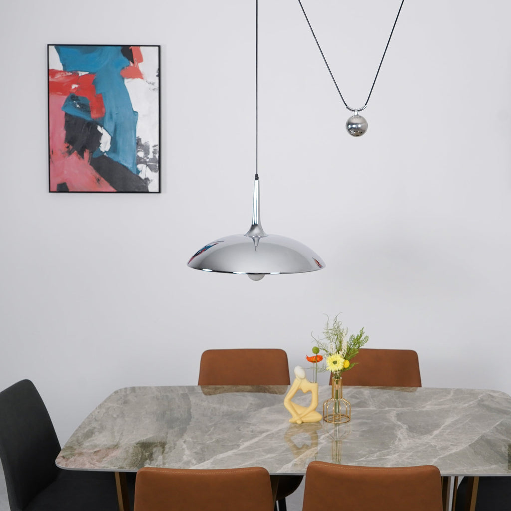 Swing Arm Pendant Light Adjustable Counterweight Dining Ceiling Lamp 8