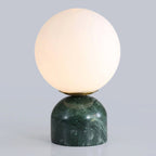 Table Lamp - Marble Modern Design with Glass Shade White 8