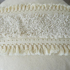 Textured Decorative Throw Pillow with Fringes – Stylish Couch Cushion for Sofa, Chair, or Bed 3