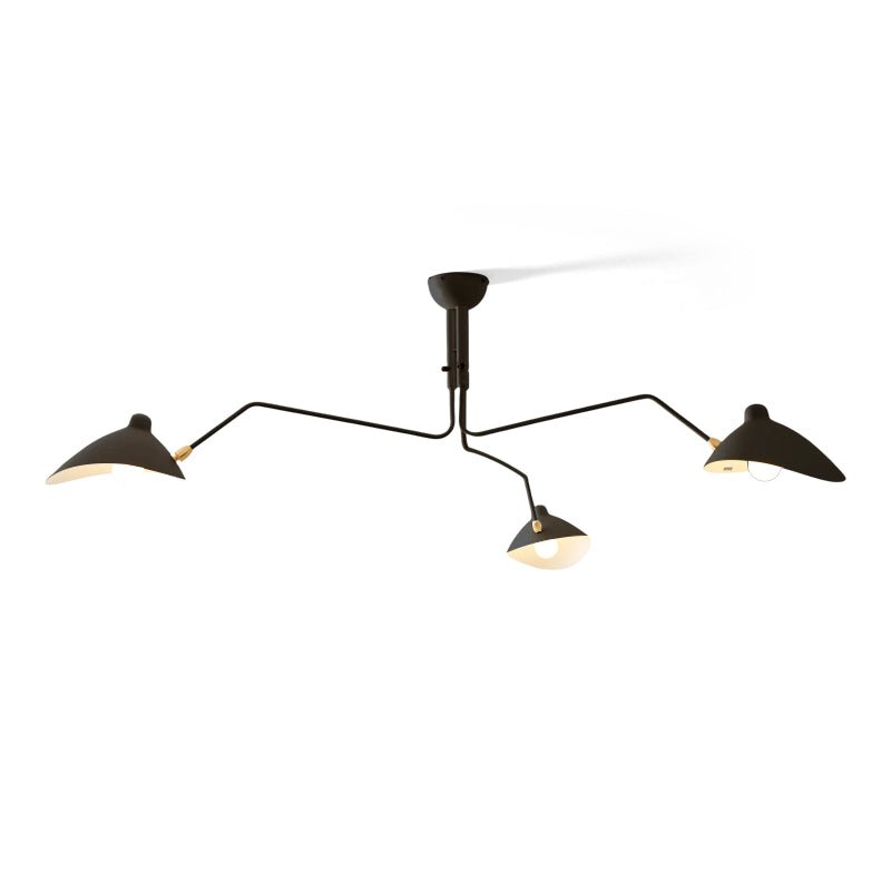 Three Arm Ceiling Lamp – Sculptural Metal Ceiling Light Fixture for Elegant Indoor Lighting 0