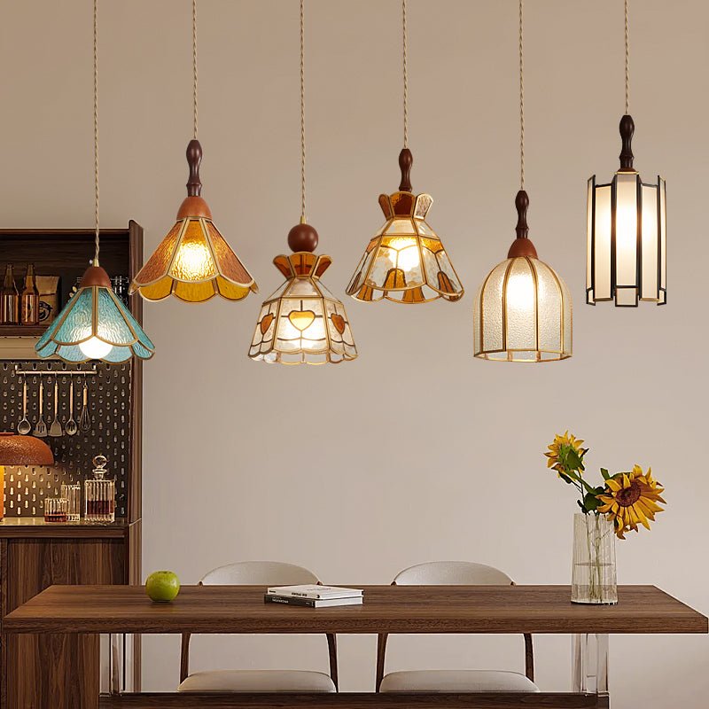 Tiffany Pendant Light Glass Adjustable Height Unique Design 2