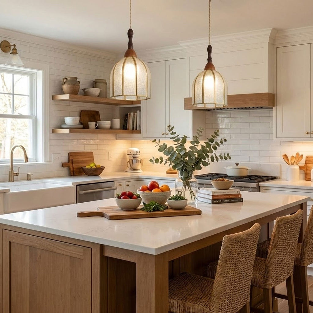 Tiffany Pendant Light Glass Adjustable Height Unique Design 4