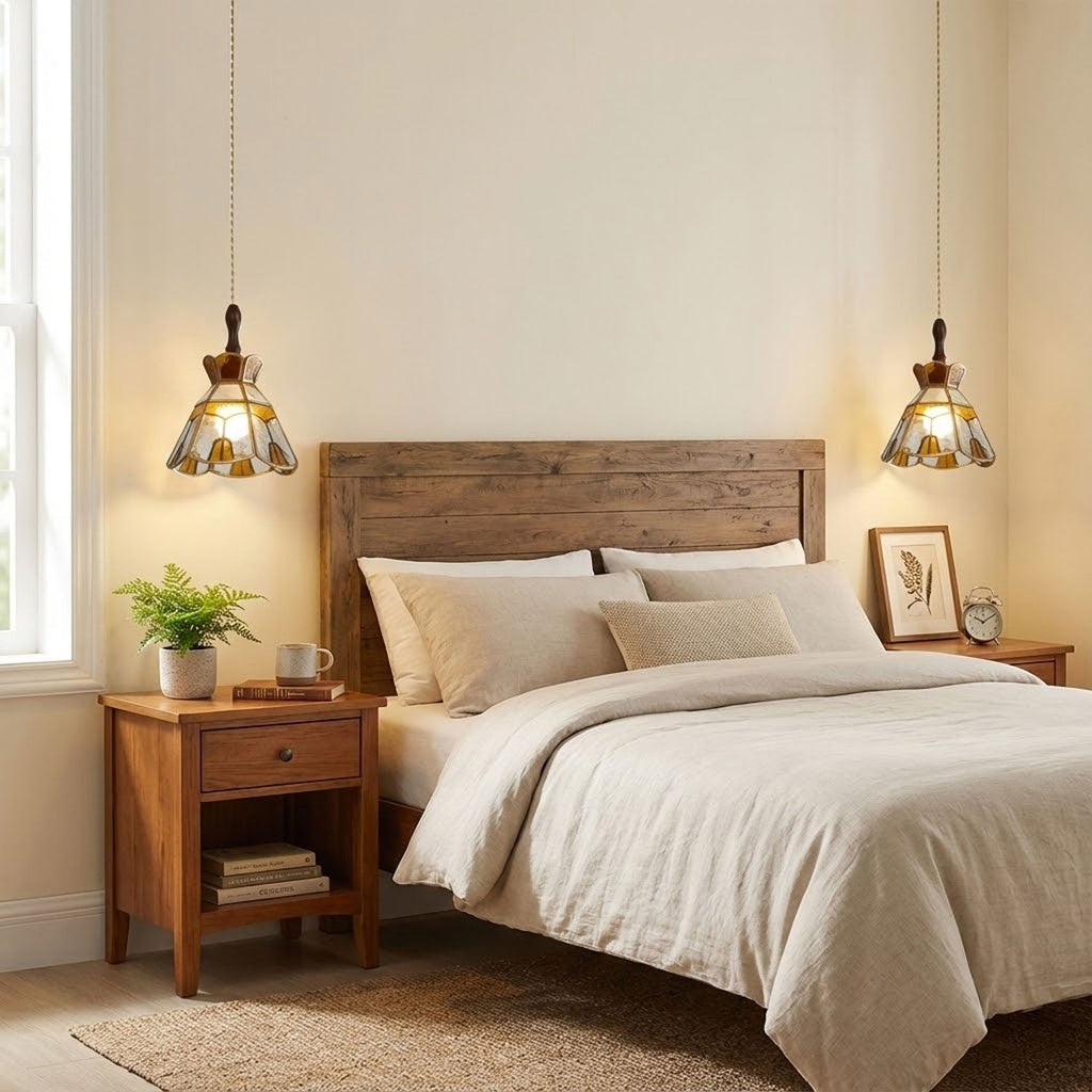 Tiffany Pendant Light Glass Adjustable Height Unique Design 5