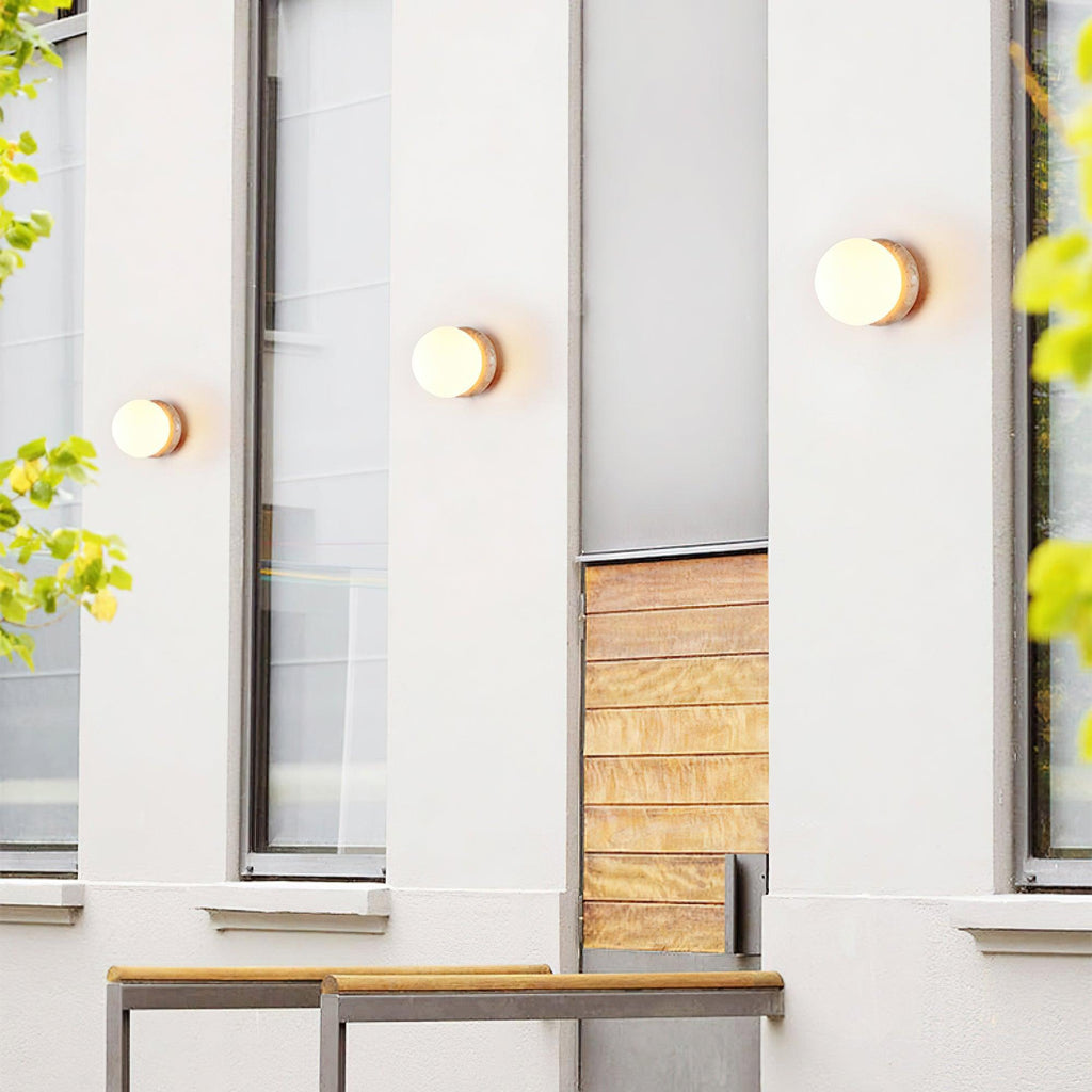 Travertine Outdoor Wall Light with Integrated LED – Weather-Resistant Garden Lighting 5