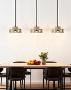 Travertine Pendant Light with Adjustable Height for Elegant Spaces 1