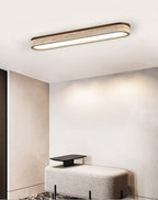 Travertine Stone Bar Flush Ceiling Light Bronze 6