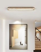Travertine Stone Bar Flush Ceiling Light Bronze 7