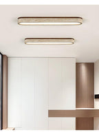 Travertine Stone Bar Flush Ceiling Light Bronze 8