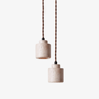Minimalist Pendant Light Natural Travertine Adjustable Height 1