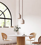 Minimalist Pendant Light Natural Travertine Adjustable Height 5