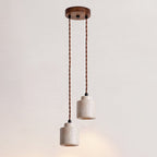 Minimalist Pendant Light Natural Travertine Adjustable Height 9