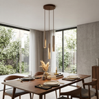 Travertine Tube Pendant Light Slim Cylinder Stone Hanging Lamp 997