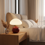 Unique French Cream Mushroom Table Lamp with Adjustable LED Lights – Ceramic Design for Elegant Home Decor 15