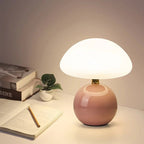 Unique French Cream Mushroom Table Lamp with Adjustable LED Lights – Ceramic Design for Elegant Home Decor 5