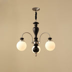 Victorian Chandelier Wooden Glass Elegant Adjustable Height 13