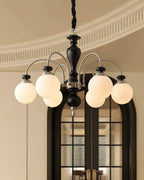 Victorian Chandelier Wooden Glass Elegant Adjustable Height 8