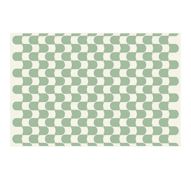 Vintage-Inspired Checkerboard Area Rug for Living Room – Plush Polyester, Soft and Versatile Design 5