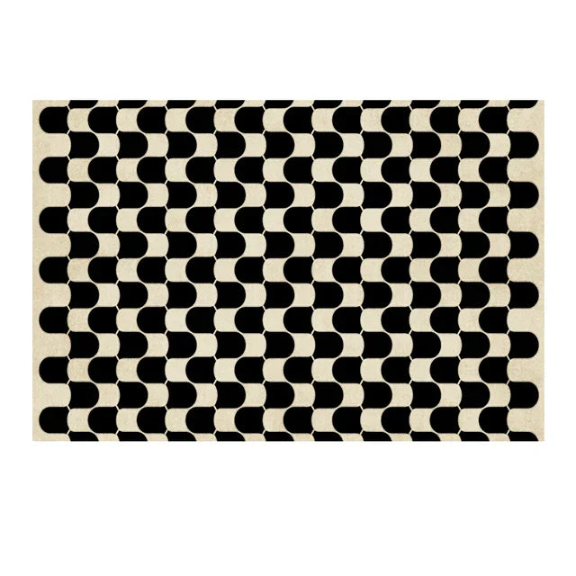 Vintage-Inspired Checkerboard Area Rug for Living Room – Plush Polyester, Soft and Versatile Design 6