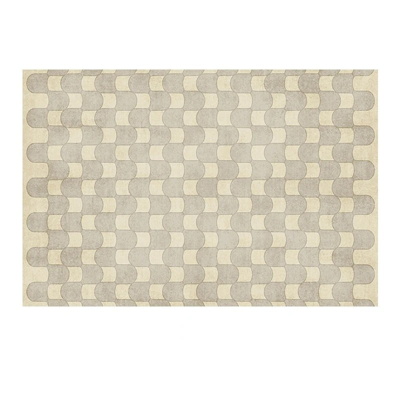 Vintage-Inspired Checkerboard Area Rug for Living Room – Plush Polyester, Soft and Versatile Design 7
