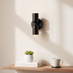 Vintage Adjustable Dual Head Wall Sconce Metal Finish 89