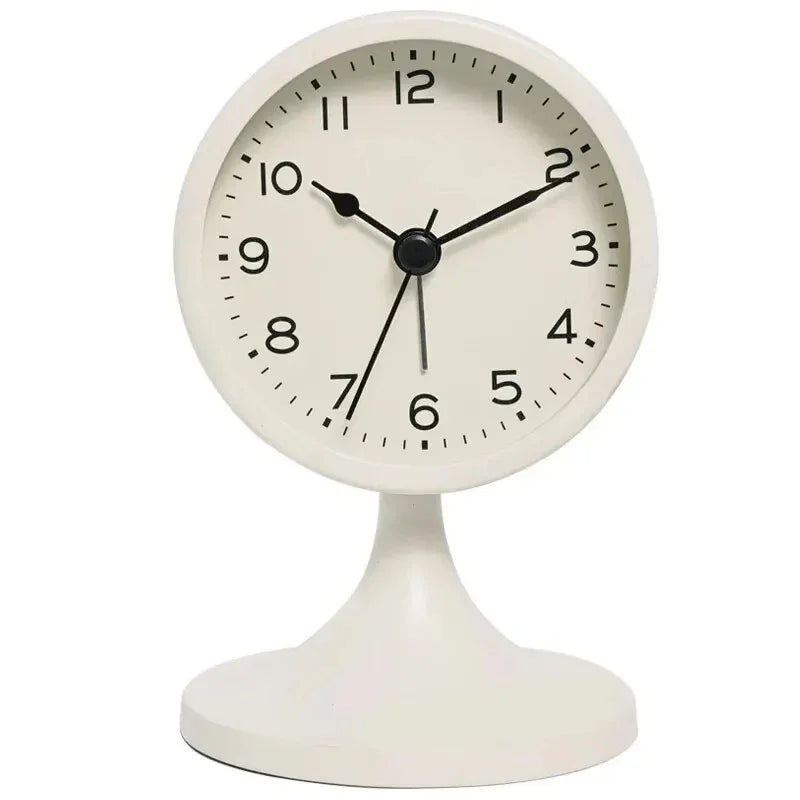 Vintage Alarm Clock Metal Silent Quartz 0