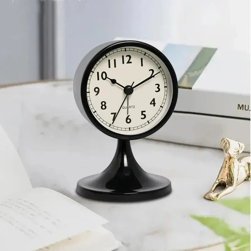 Vintage Alarm Clock Metal Silent Quartz 1