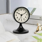 Vintage Alarm Clock Metal Silent Quartz 1