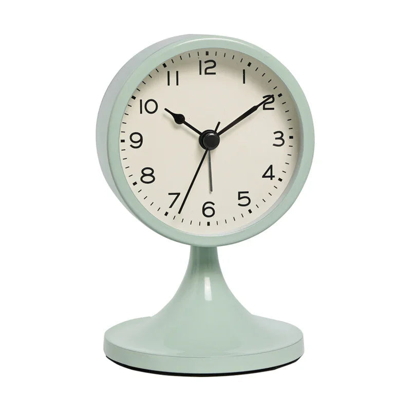 Vintage Alarm Clock Metal Silent Quartz 4