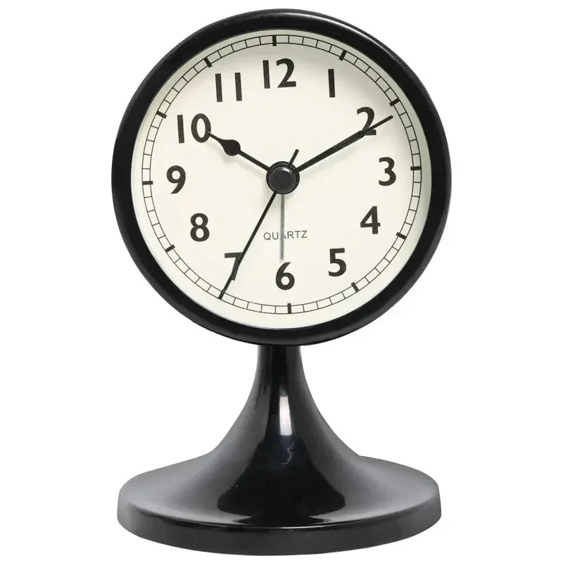 Vintage Alarm Clock Metal Silent Quartz 5