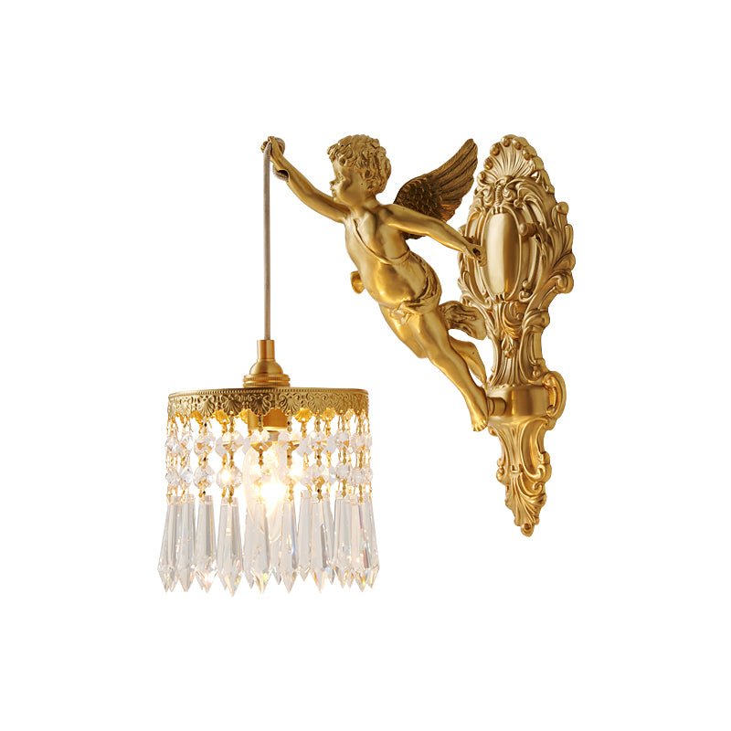 Vintage Baroque Cherub Wall Light Copper Finish Design 9