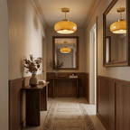 Vintage Brass Flush Mount Ceiling Light with Yellow Glass Shade – Modern Design for Elegant Spaces 998