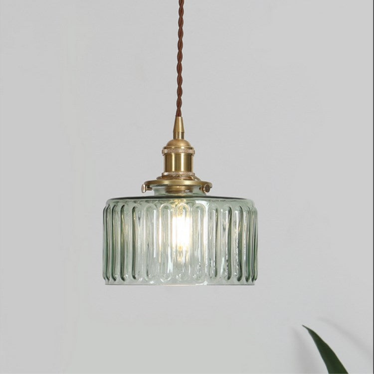 Vintage Brass Glass Pendant Light – Modern Round Design for Kitchen and Living Room Hanging Lights 5