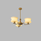 Vintage Chandelier Metal Glass Gold Elegant Design 0