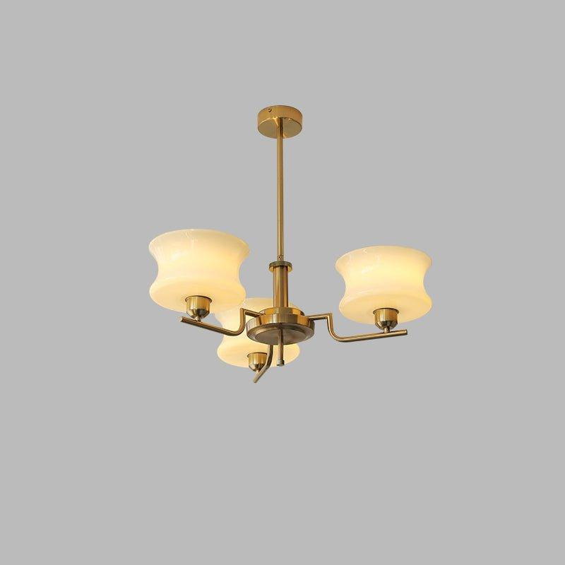 Vintage Chandelier Metal Glass Gold Elegant Design 0