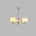 Vintage Chandelier Metal Glass Gold Elegant Design 12