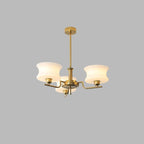 Vintage Chandelier Metal Glass Gold Elegant Design 15