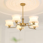 Vintage Chandelier Metal Glass Gold Elegant Design 3