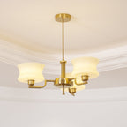 Vintage Chandelier Metal Glass Gold Elegant Design 6