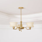 Vintage Chandelier Metal Glass Gold Elegant Design 7