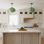 Vintage Glass Ceiling Lamp with Brass Fittings – Elegant Flush Mount Ceiling Light 2