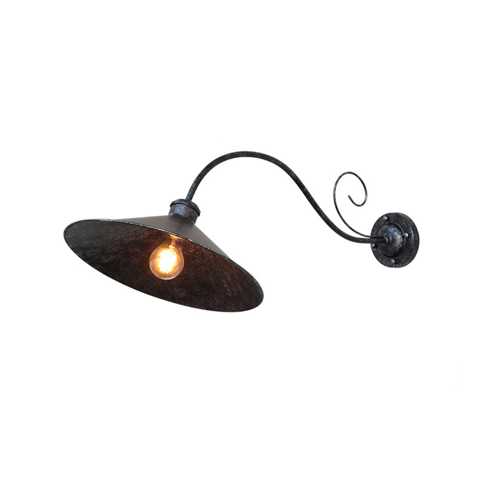 Vintage IP65 Waterproof Outdoor Wall Lamp – Elegant Black and Antique Silver Outdoor Wall Sconce for Courtyards 0