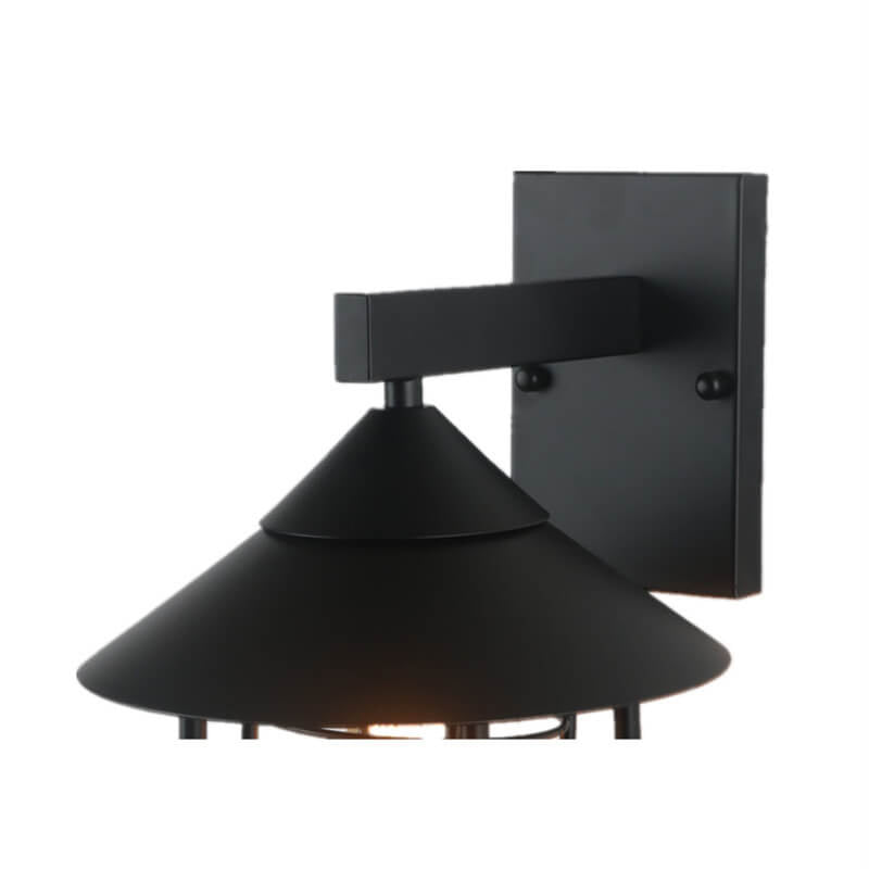 Vintage Industrial Outdoor Wall Sconce Lamp – 1-Light Iron Lantern for Indoor and Outdoor Use, Black or Bronze Finish 5