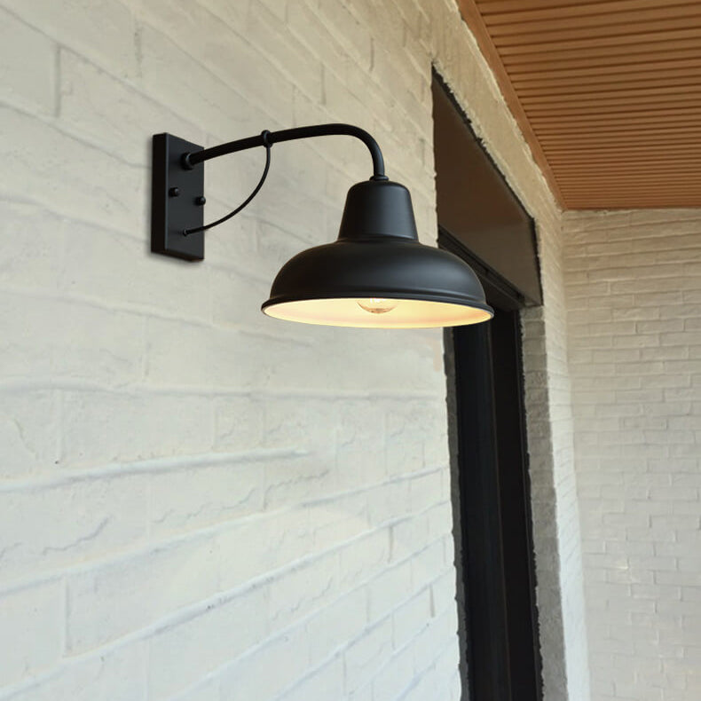 Vintage Iron Outdoor Wall Sconce Lamp – Waterproof Industrial Exterior Wall Light for Patios and Fences 0