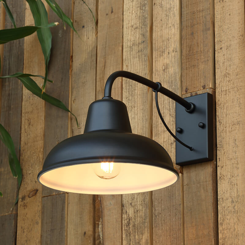 Vintage Iron Outdoor Wall Sconce Lamp – Waterproof Industrial Exterior Wall Light for Patios and Fences 1