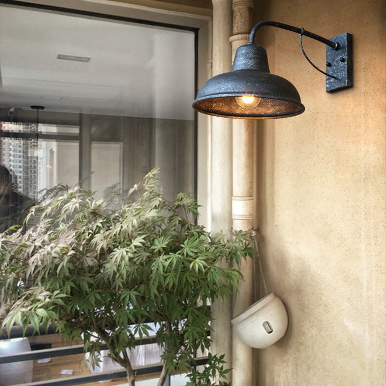 Vintage Iron Outdoor Wall Sconce Lamp – Waterproof Industrial Exterior Wall Light for Patios and Fences 2