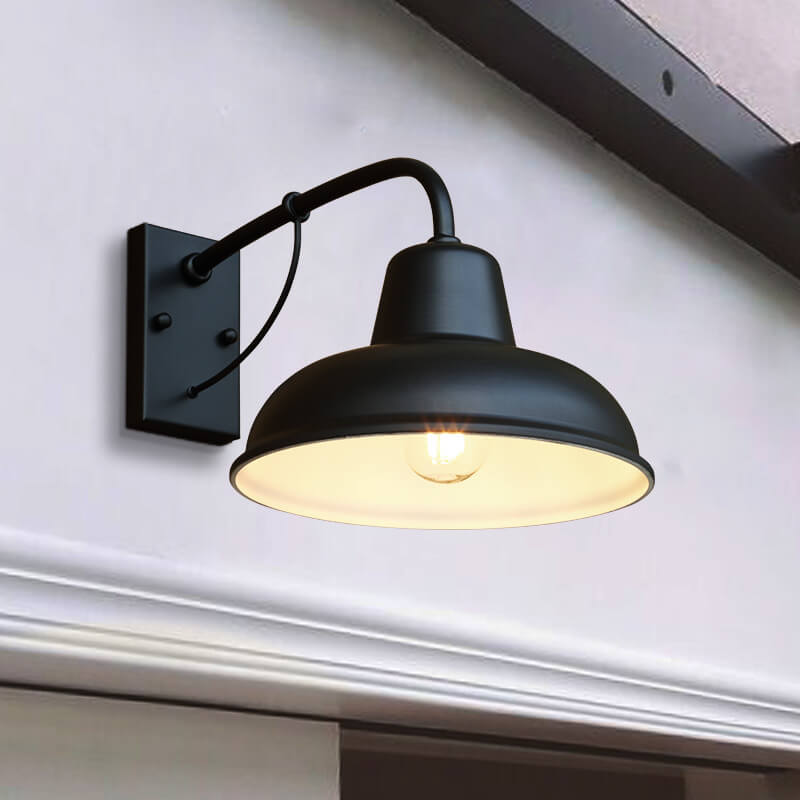 Vintage Iron Outdoor Wall Sconce Lamp – Waterproof Industrial Exterior Wall Light for Patios and Fences 8