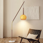 Vintage Iron and Glass Floor Lamp for Living Room – 66-Inch Standing Lamp 0